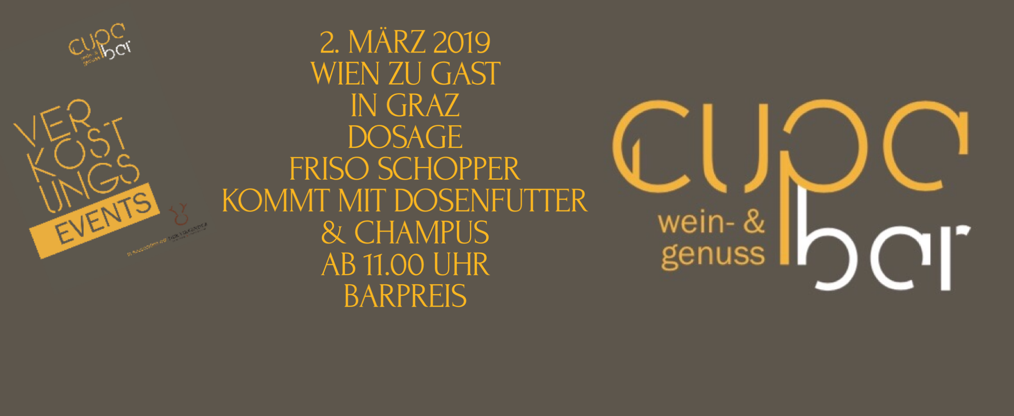 Verkostungs Events . Cupa Bar . Dosage Friso Schopper . 2. März 2019