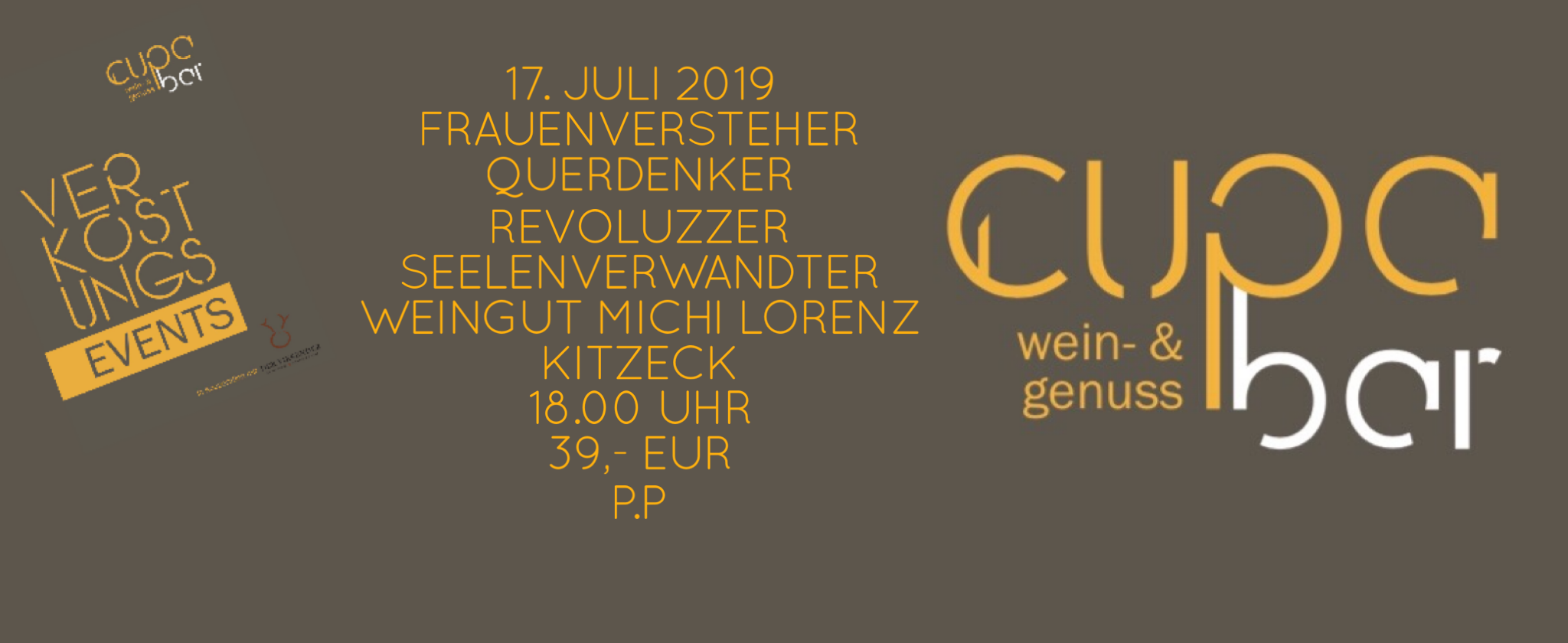 Verkostungs Events . Cupa Bar . Michi Lorenz Wein- Genuss- und Schlafgut . Kitzeck . 17. Juli 2019